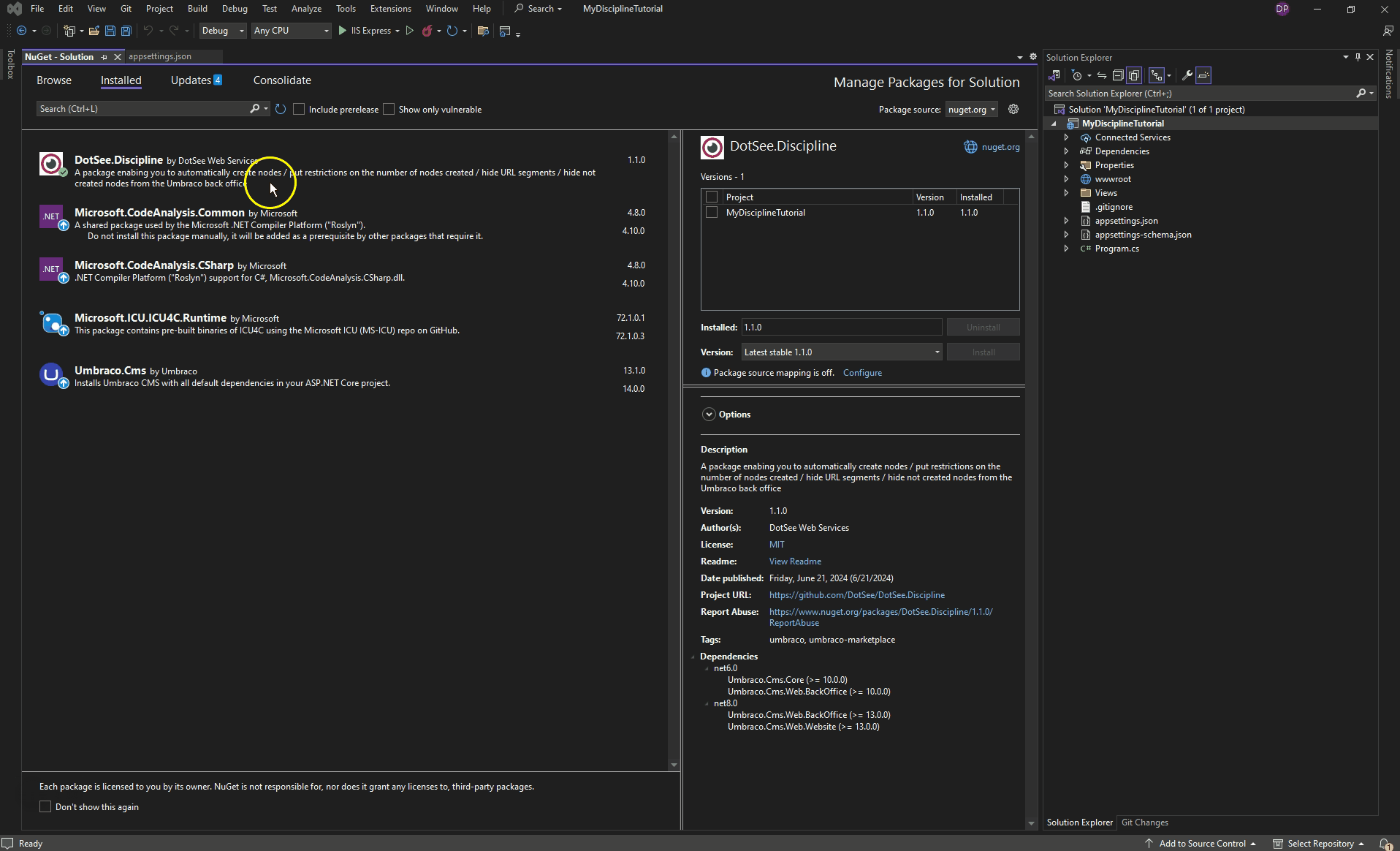 discipline node protect demo
